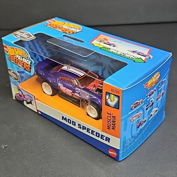 Hot Wheels 2024 Pullback Speeders Muscle Mania MOD SPEEDER 1:43 New Sealed TH - Picture 3 of 11